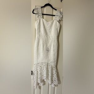 Lady Black Tie Couture Giselle Mermaid Dress white Size 6 NWT
